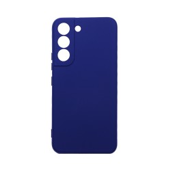Capa de Silicone com Moldura de Câmera para Samsung Galaxy S22 Azul Escuro